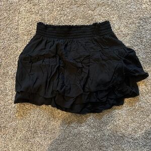 Wild Fable Black Mini Skort with Ruffled Tiers
